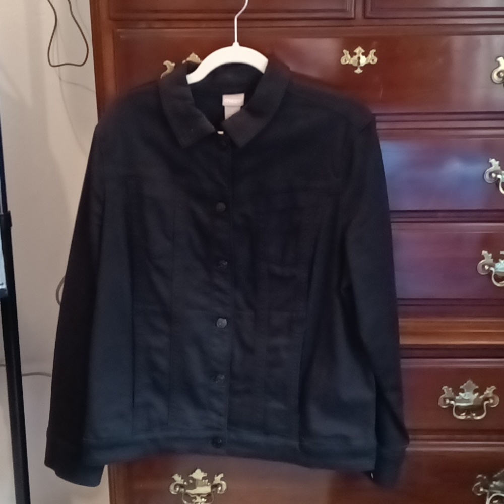 Black denim jacket